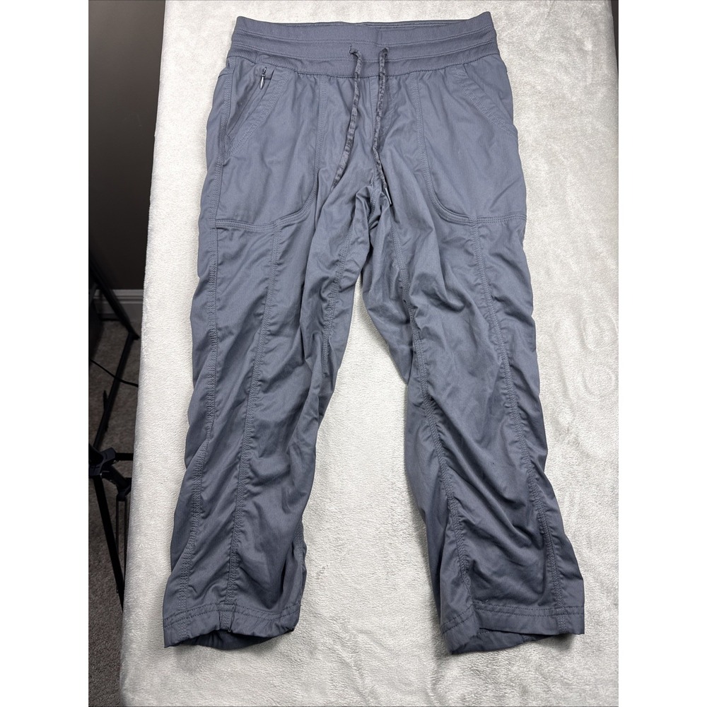 The North Face Pants Women's Small Aphrodite 2.0 Gray Capris Zip Pockets Durable